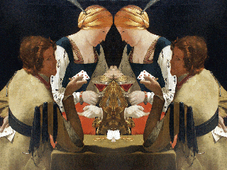 Le premier niveau du premier opus, basé sur le tableau "Le Tricheur à l'as de carreau"